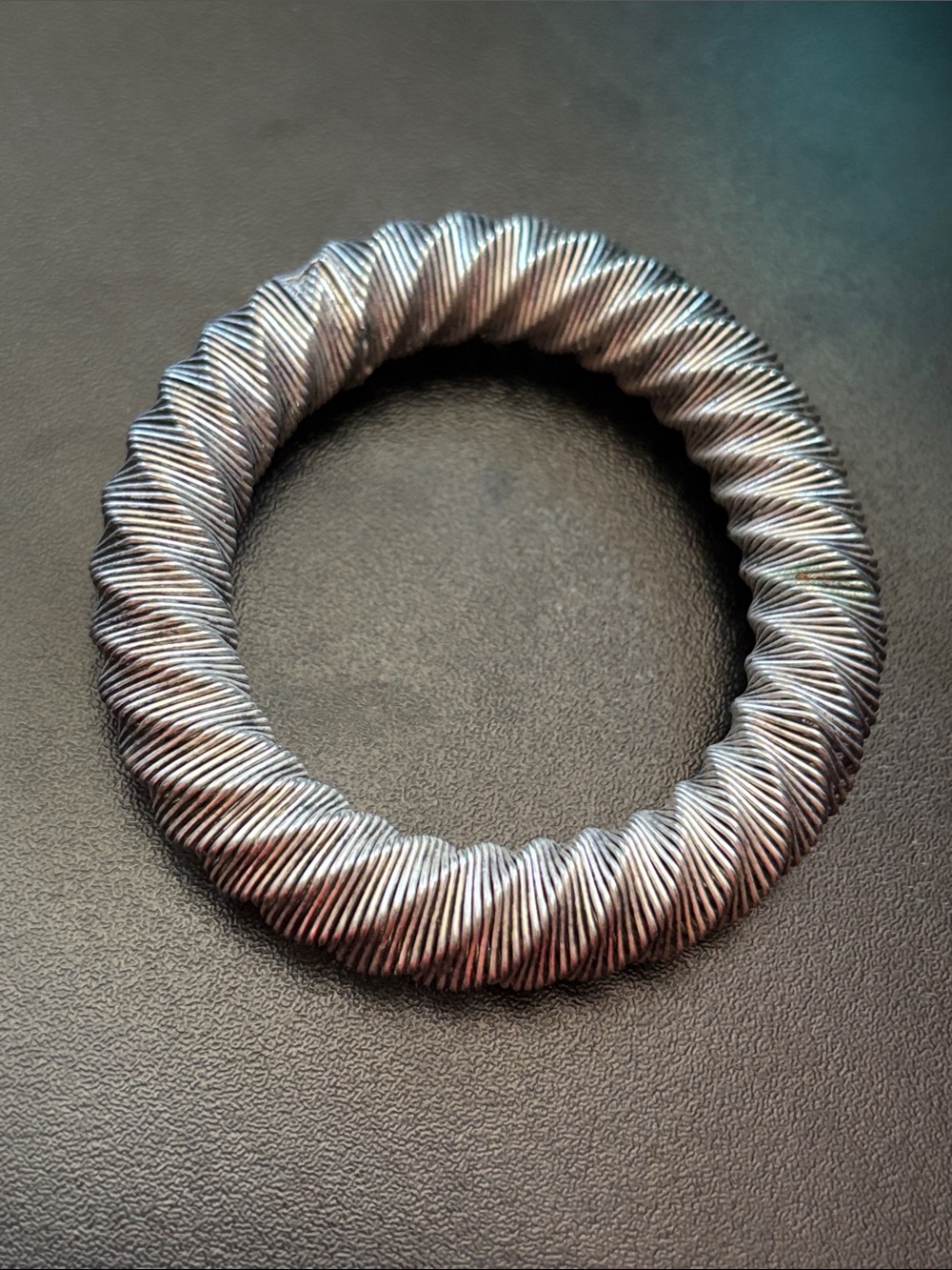 Vintage Twisted Rope Bracelet - Silver
